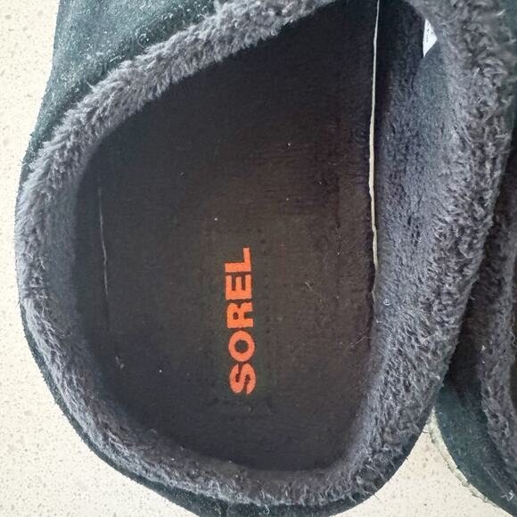 Sorel Kid's Lanner Ridge II Suede Mule Slippers Size 3 Black - Picture 4 of 7